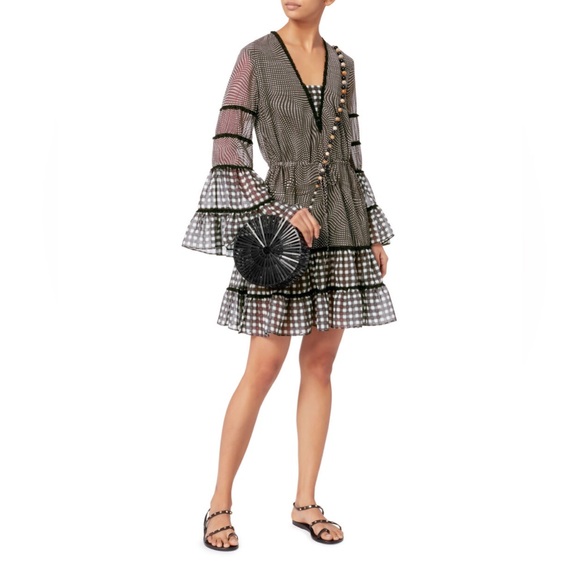 Cult Gaia Luna Circle Crossbody Bag acrylic new black tan - Picture 2 of 9